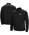 Colosseum Men's Black Iowa State Cyclones Oht Military-inspired Appreciation Commo Fleece Quarter-zip Jacket In Black