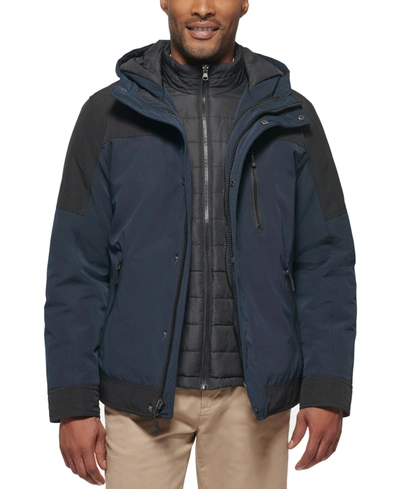 Club Room Men's 3-in-1 Hooded Jacket, Created For Macy's In Navy