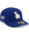 NEW ERA MEN'S ROYAL LOS ANGELES DODGERS 2021 GOLD PROGRAM LOW PROFILE 59FIFTY FITTED HAT