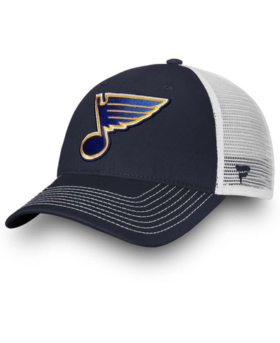 Fanatics Men's Navy St. Louis Blues Core Primary Logo Trucker Snapback Hat