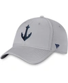 FANATICS MEN'S GRAY SEATTLE KRAKEN SECONDARY LOGO FLEX HAT