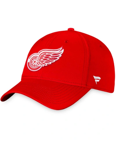 FANATICS MEN'S RED DETROIT RED WINGS CORE PRIMARY LOGO FLEX HAT