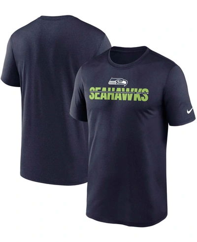 Nike Men's Big And Tall Navy Seattle Seahawks Legend Microtype Performance T-shirt