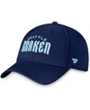 Fanatics Men's Deep Sea Navy Blue Seattle Kraken Wordmark Flex Hat In Navy