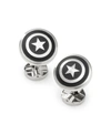 Marvel Men's Captain America Shield Cufflinks In Silver-tone