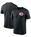 Nike Men's Black Cincinnati Reds Wordmark Legend T-shirt In Black