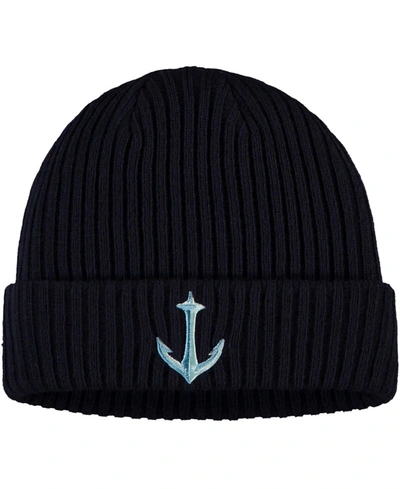 Fanatics Men's Deep Sea Navy Blue Seattle Kraken Secondary Logo Cuffed Knit Hat