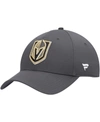 Fanatics Men's Charcoal Vegas Golden Knights Logo Core Adjustable Hat In Charcoal
