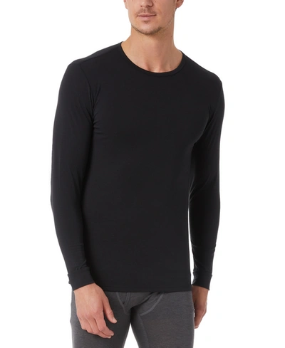 32 Degrees Men's Crewneck Long-sleeve Pajama Shirt In Black