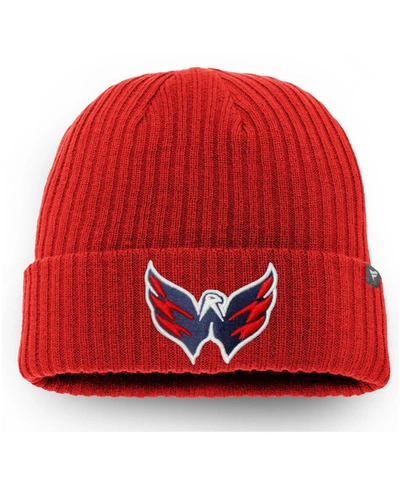 Fanatics Men's Red Washington Capitals Core Primary Logo Cuffed Knit Hat