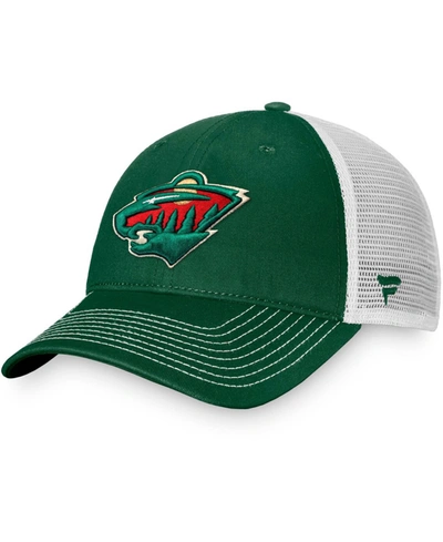 Fanatics Men's Green Minnesota Wild Core Primary Logo Trucker Snapback Hat