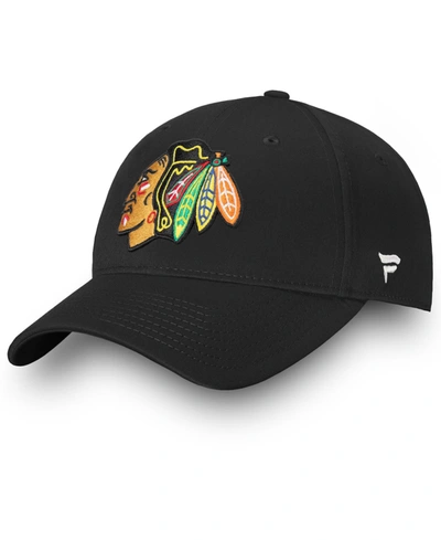 Fanatics Men's Black Chicago Blackhawks Core Adjustable Hat