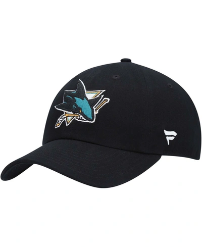 Fanatics Men's Black San Jose Sharks Core Primary Logo Adjustable Hat