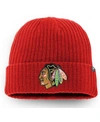 Fanatics Men's Red Chicago Blackhawks Core Primary Logo Cuffed Knit Hat In Red