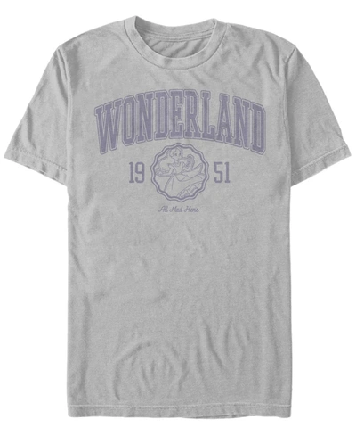 Fifth Sun Men's Alice In Wonderland College Short Sleeve T-shirt In Silver