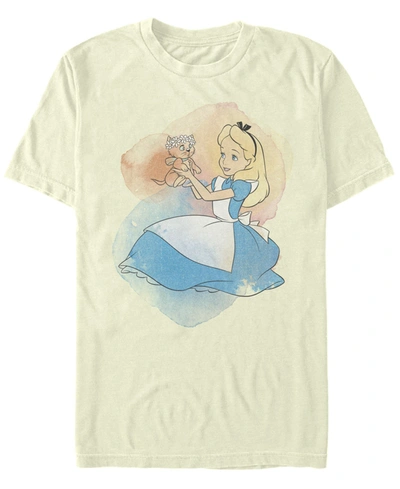 Fifth Sun Men's Alice In Wonderland Watercolor Short Sleeve T-shirt In Natural