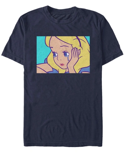 Fifth Sun Men's Alice In Wonderland Sad Alice Short Sleeve T-shirt In Navy