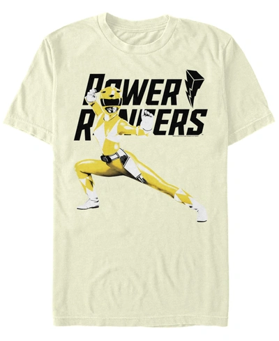 Fifth Sun Men's Power Rangers Big Yellow Ranger Short Sleeve T-shirt In Natural