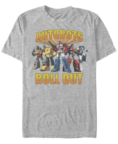 Fifth Sun Men's Transformer Autobots Rollout Short Sleeve T-shirt In Athletic Heather