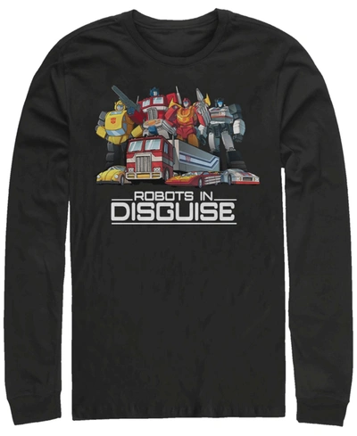 Fifth Sun Men's Transformer Robots In Disguise Long Sleeve T-shirt In Black