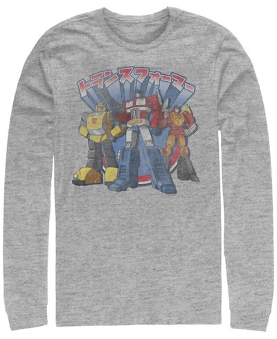 Fifth Sun Men's Transformers Generations Kannji Long Sleeve T-shirt In Athletic Heather