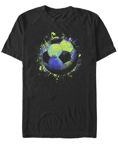 Fifth Sun Men's Generic Additude Soccer Splat Short Sleeve T-shirt In Black