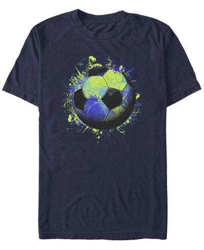Fifth Sun Men's Generic Additude Soccer Splat Short Sleeve T-shirt In Navy
