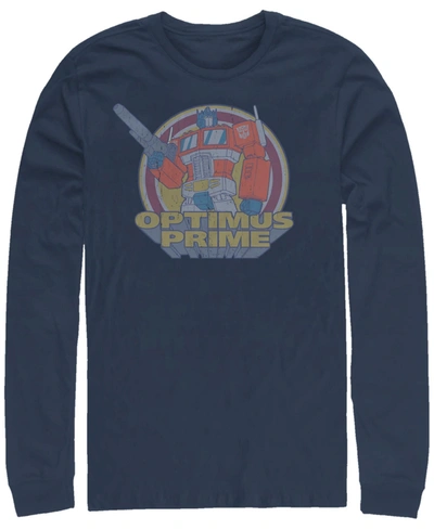 Fifth Sun Men's Transformers Generations Epic Optimus Long Sleeve T-shirt In Navy