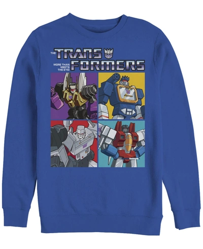Fifth Sun Men's Transformers Generations Decepticon Box Fleece Sweatshirt In Blue