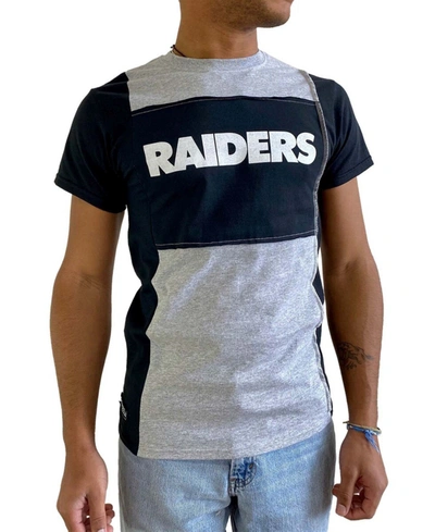 Refried Apparel Men's Heathered Gray Las Vegas Raiders Split T-shirt In Heather Gray