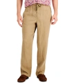 Club Room Men's 100% Linen Pants, Created For Macy's In Safari Tan