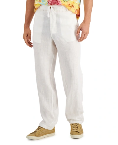 Club Room Men's Four-way Stretch Pants, Created For Macy's In White Pure