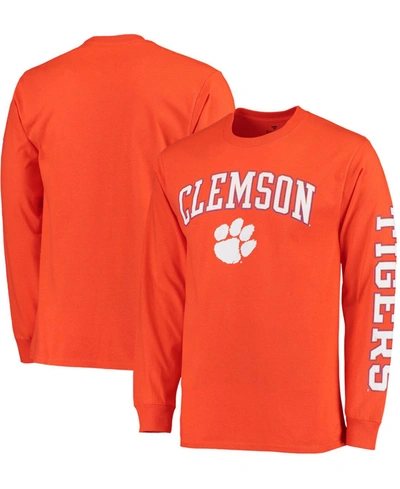 Fanatics Men's Orange Clemson Tigers Distressed Arch Over Logo Long Sleeve Hit T-shirt