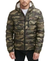 TOMMY HILFIGER MEN'S SHERPA LINED HOODED QUILTED PUFFER JACKET