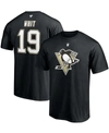 Fanatics Men's Ryan Whitney Black Pittsburgh Penguins Authentic Stack Retired Player Nickname Number T-shirt In Black