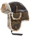 Stetson Men's Canvas Faux-leather Trapper Hat In Brown