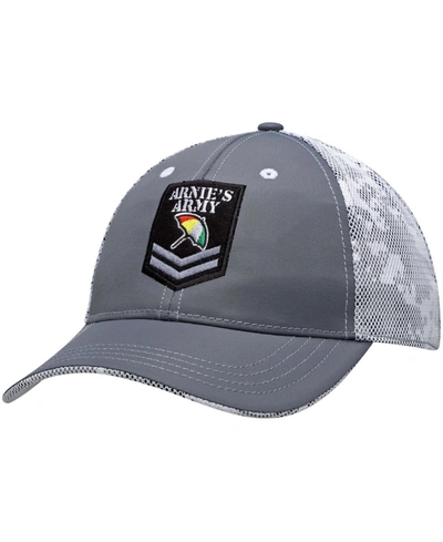 Ahead Men's Gray, White Arnold Palmer Invitational Arnie's Army Meshback Adjustable Hat In Gray/white