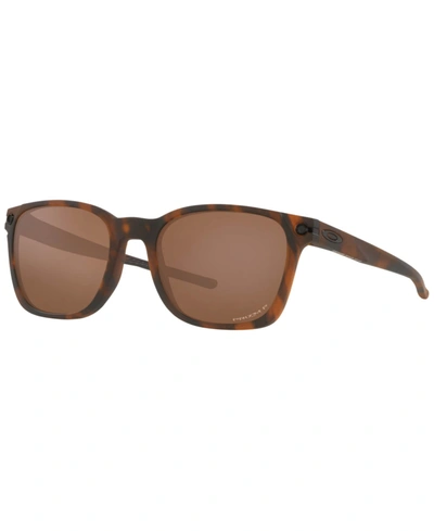 Oakley Men's Polarized Sunglasses, Oo9018 Ojector 55 In Matte Brown Tortoise