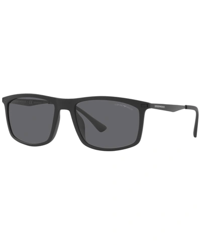 Emporio Armani Men's Polarized Sunglasses, Ea4171u 57 In Polarized Grey
