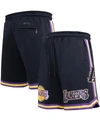 Pro Standard Men's Black Los Angeles Lakers Chenille Shorts In Black