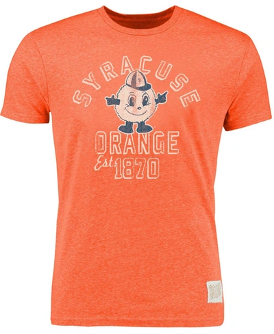 Retro Brand Men's Heather Orange Syracuse Orange Vintage-like Tri-blend T-shirt