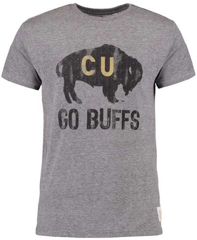 Retro Brand Men's Heathered Gray Colorado Buffaloes Go Buffs Vintage-like Tri-blend T-shirt