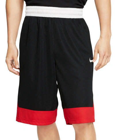 Nike Men's Dri-fit Icon Basketball Shorts In Black/red/white