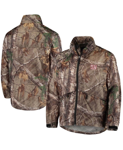 Dunbrooke Men's Realtree Camo New York Giants Sportsman Waterproof Packable Full-zip Jacket In Green Camo