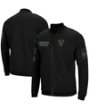 Colosseum Men's Black Villanova Wildcats Oht Military-inspired Appreciation High-speed Bomber Full-zip Jacket In Black
