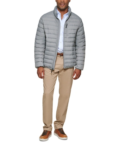 Club Room Men's Down Packable Quilted Puffer Jacket, Created For Macy's In Heather Grey