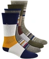 SUN + STONE MEN'S PRINTED CREW SOCKS - 4 PK, CREATED FOR MACY'S