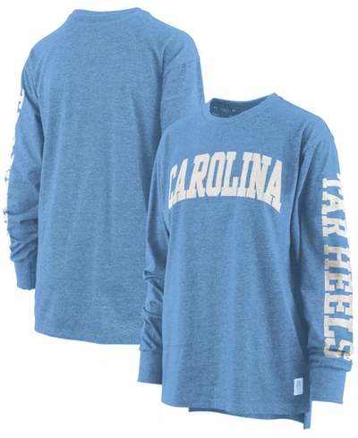 Pressbox Women's Carolina Blue North Carolina Tar Heels Two-hit Canyon Long Sleeve T-shirt In Light Blue