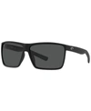 Costa Del Mar Men's Rincon Polarized Sunglasses, Gradient 6s9018 In Matte Black