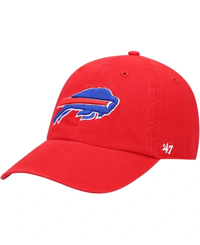 47 Brand Men's Buffalo Bills Secondary Clean Up Adjustable Cap In Red